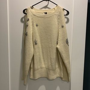 Topshop Cold Shoulder Sweater